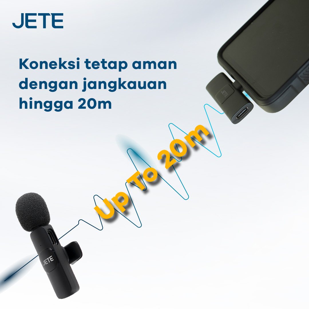 Jual JETE CO1 Series Mic Clip On Wireless 2 in 1 JETE.id